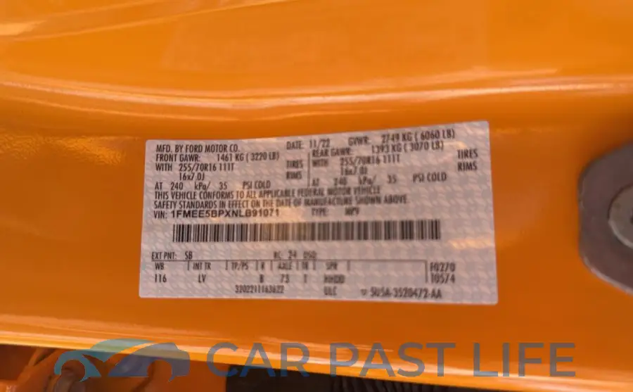 1FMEE5BPXNLB91071# 10