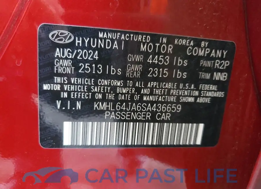 KMHL64JA6SA436659# 13