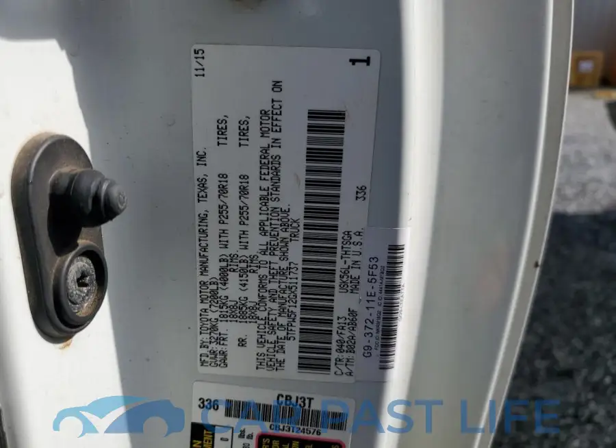 5TFPW5F12GX511737# 12