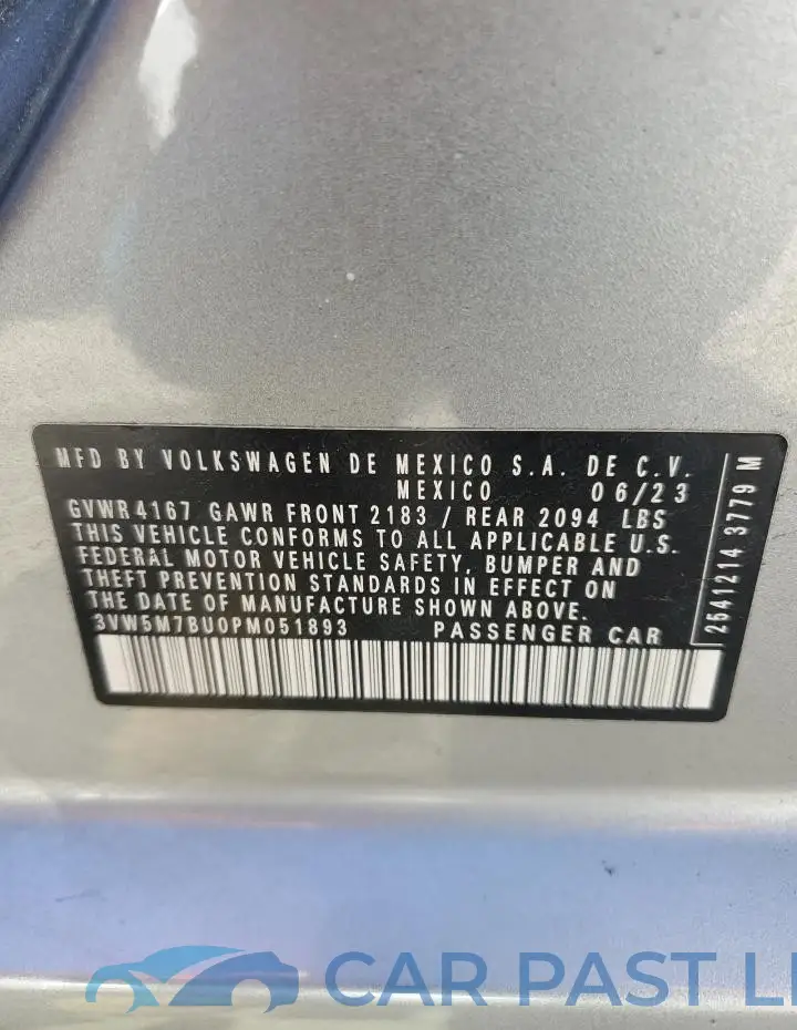 3VW5M7BU0PM051893# 12