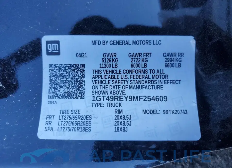 1GT49REY9MF254609# 13