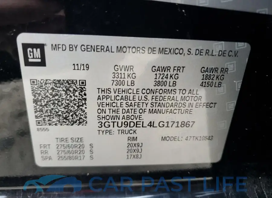 3GTU9DEL4LG171867# 12