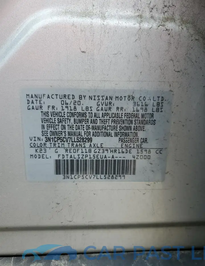 3N1CP5CV7LL528299# 13