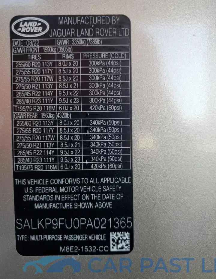SALKP9FU0PA021365# 14