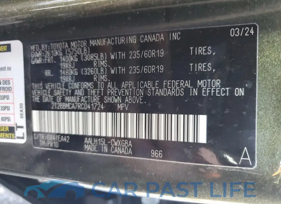 2T2BBMCA7RC041724# 14