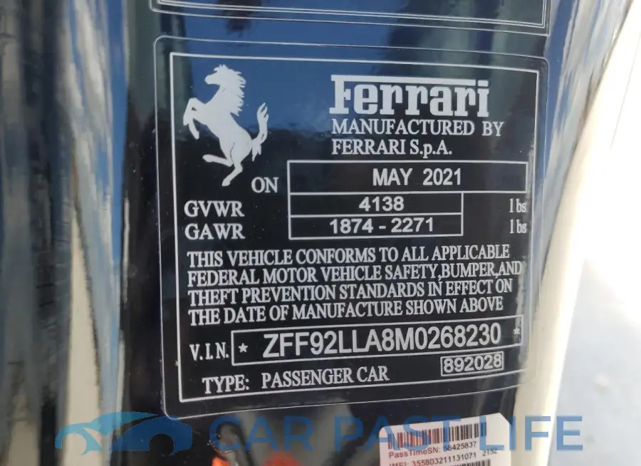 ZFF92LLA8M0268230# 12