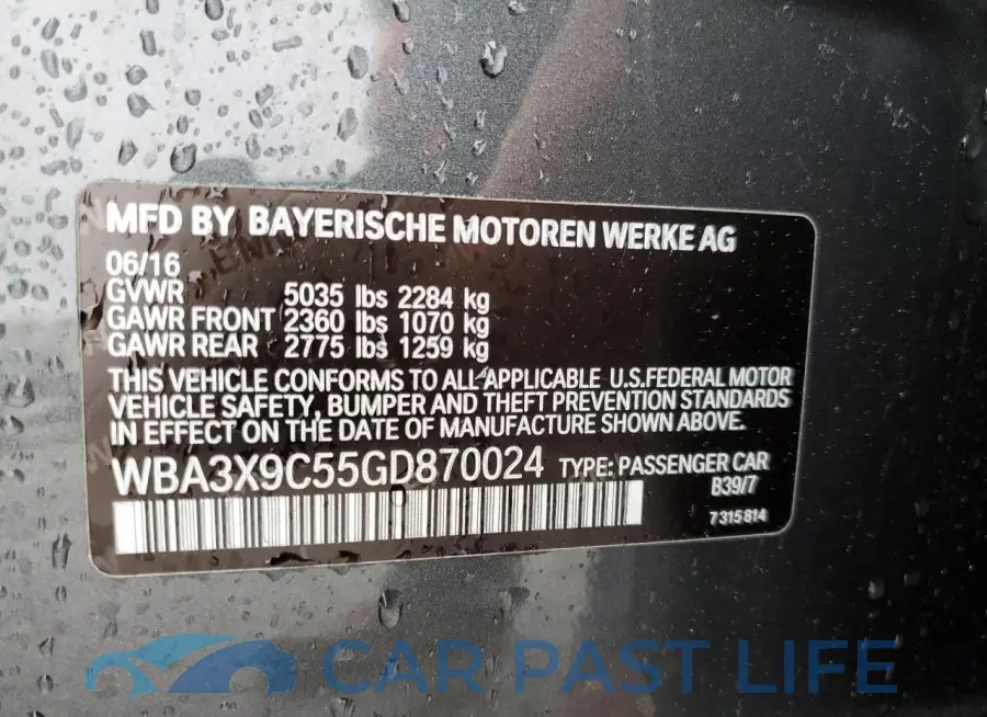 WBA3X9C55GD870024# 12