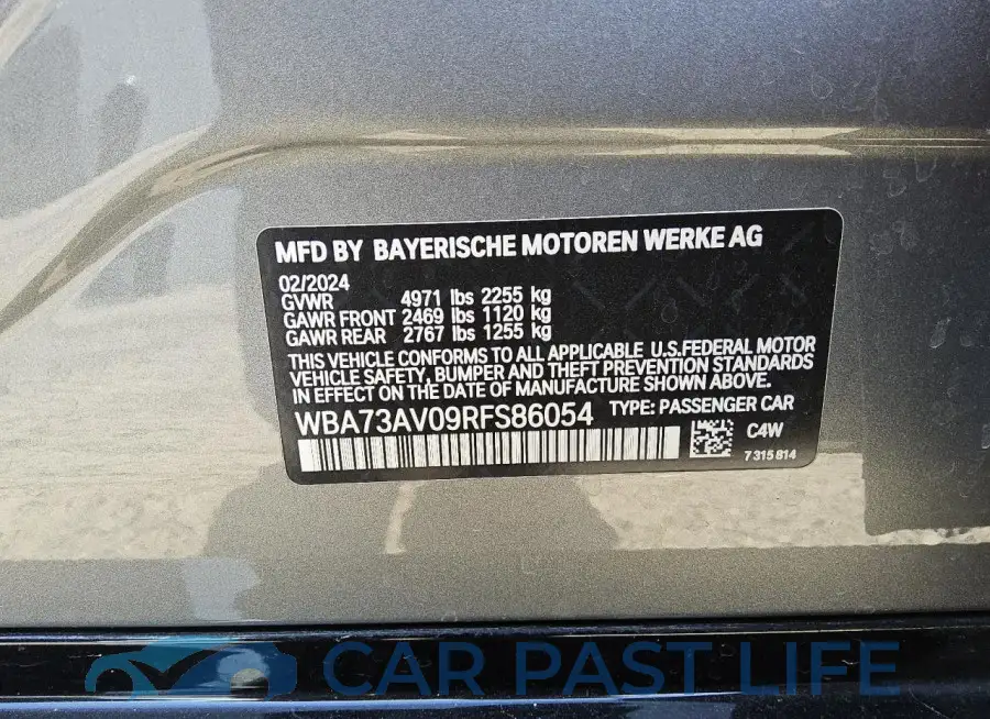 WBA73AV09RFS86054# 12