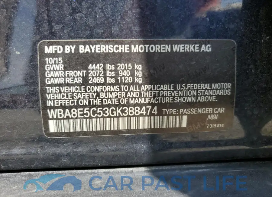 WBA8E5C53GK388474# 12