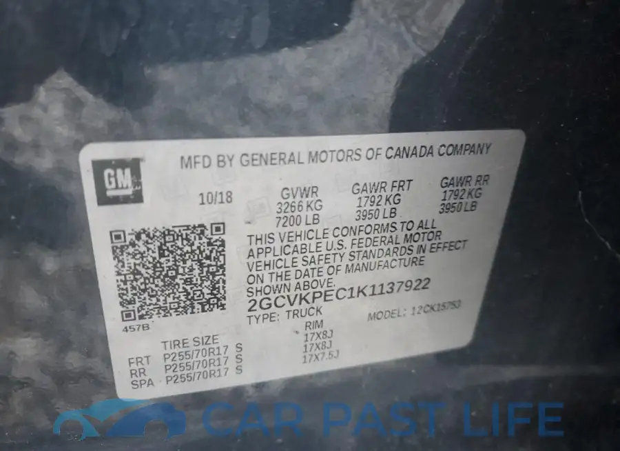 2GCVKPEC1K1137922# 12