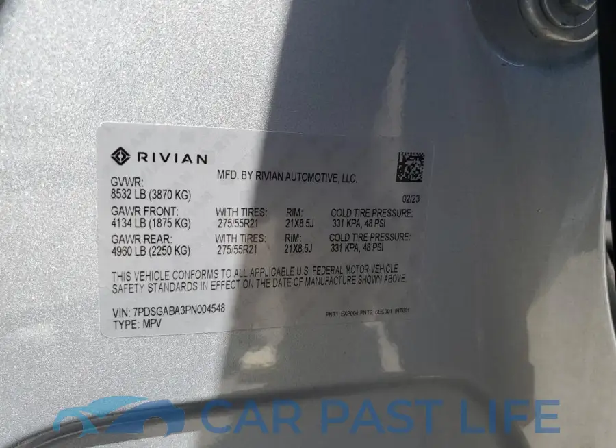 7PDSGABA3PN004548# 13