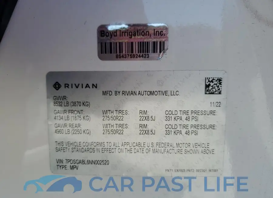 7PDSGABL6NN002520# 14