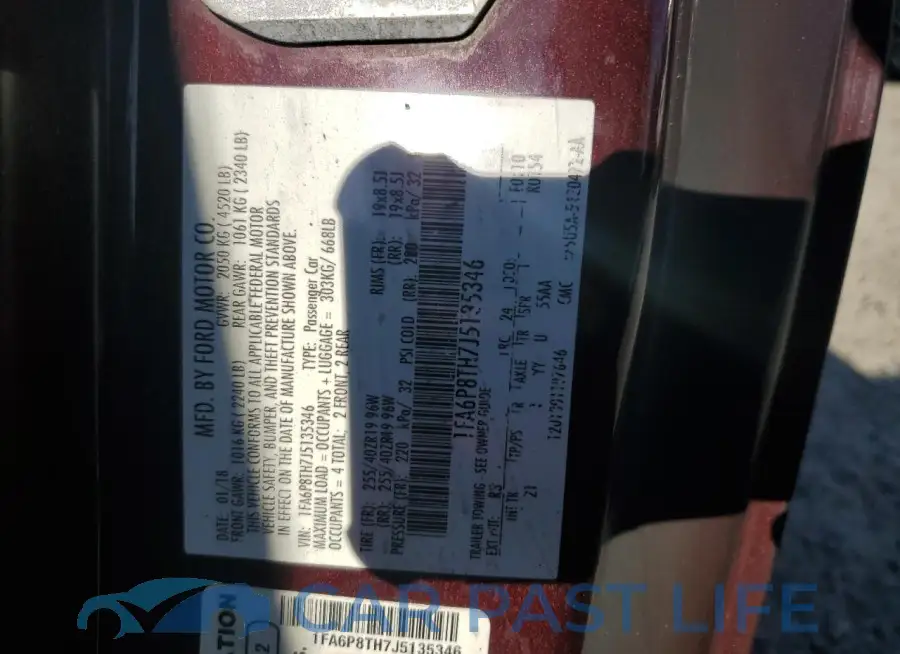 1FA6P8TH7J5135346# 12