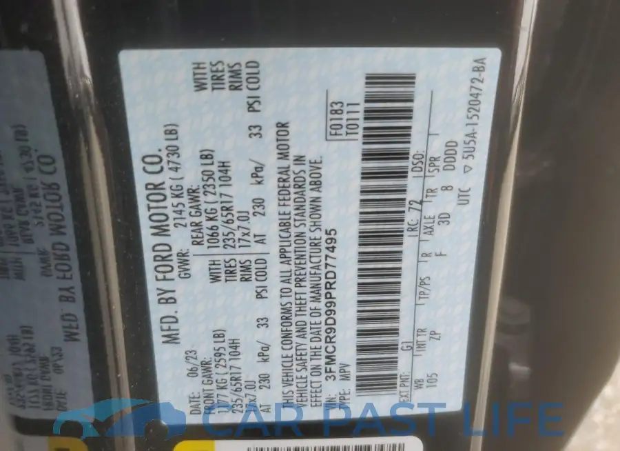 3FMCR9D99PRD77495# 14