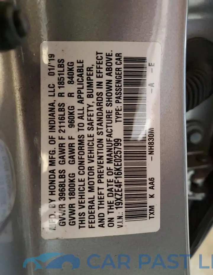 19XZE4F16KE025799# 12