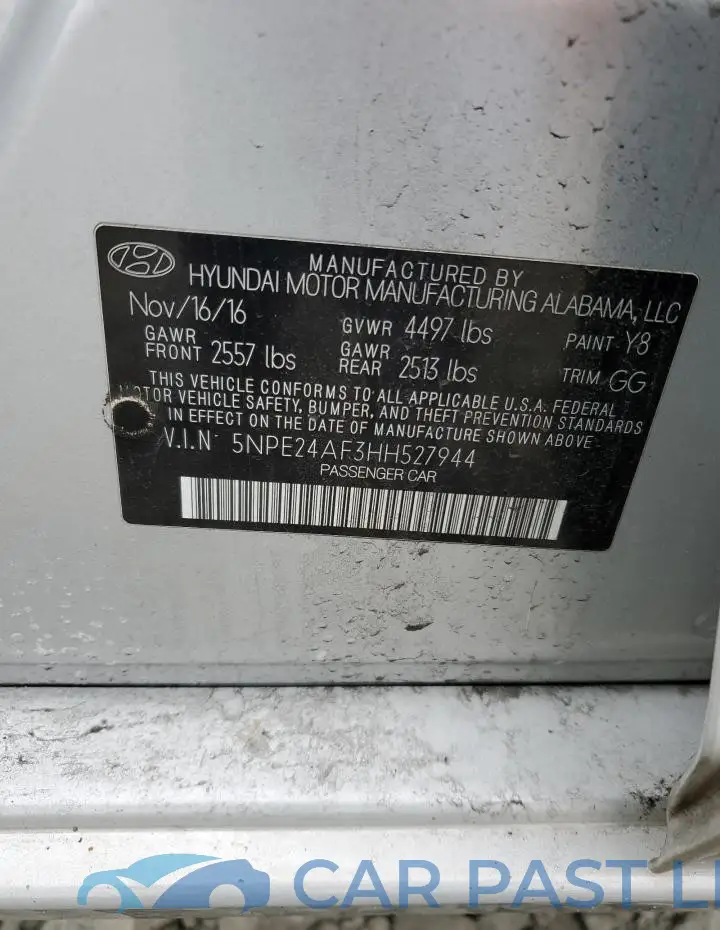 5NPE24AF3HH527944# 12
