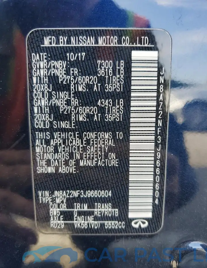 JN8AZ2NF3J9660604# 13