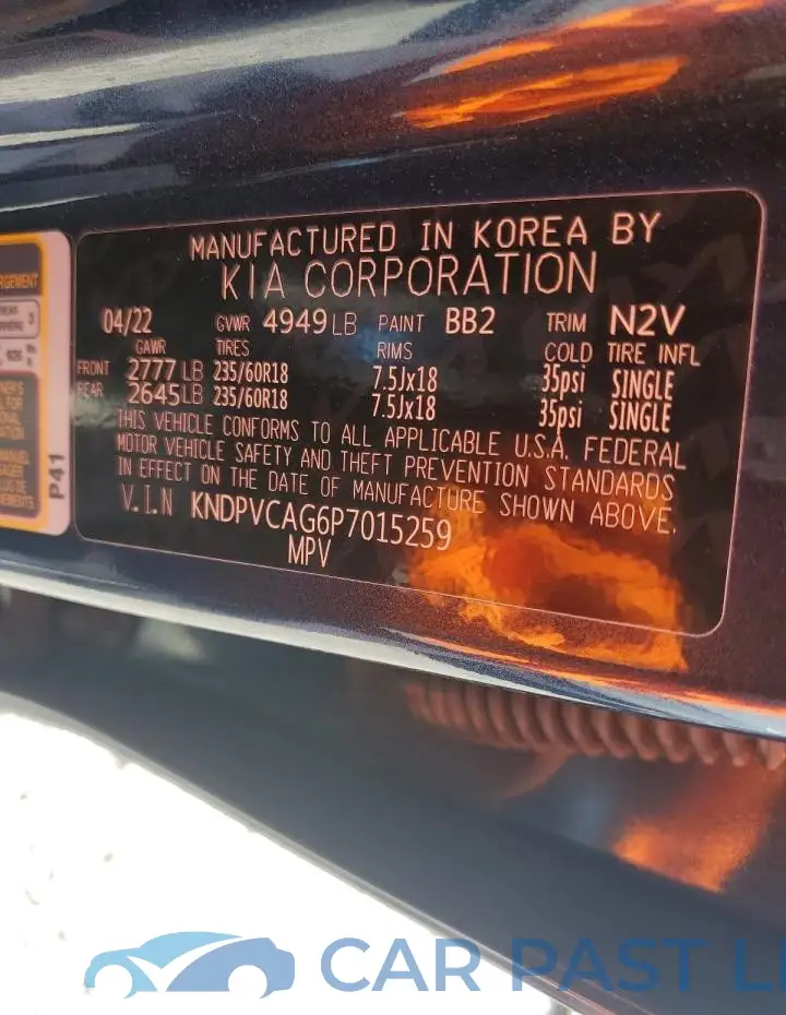 KNDPVCAG6P7015259# 12
