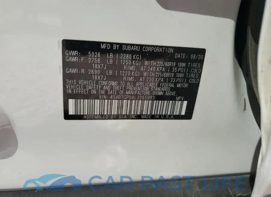 4S4BTGPD8L3255883# 13