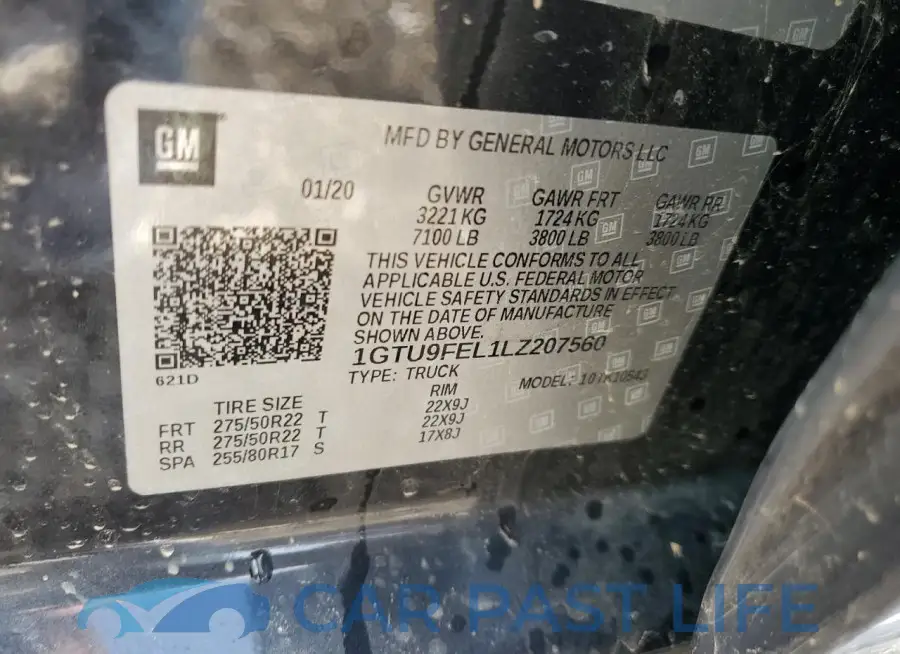 1GTU9FEL1LZ207560# 12