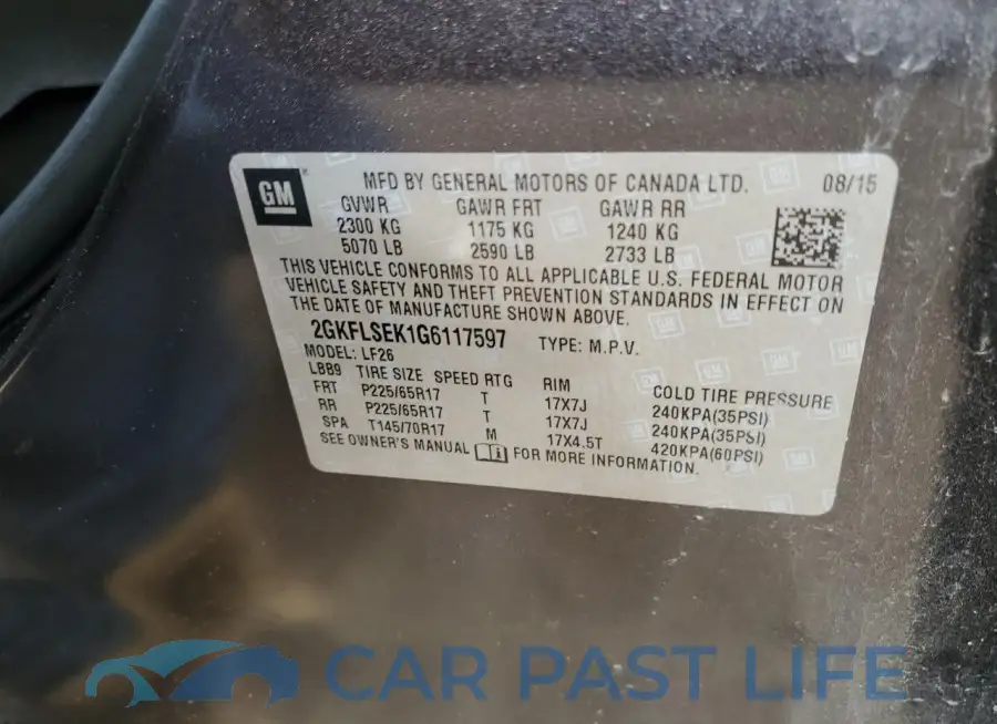 2GKFLSEK1G6117597# 13