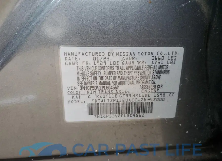 3N1CP5DV2PL504562# 13