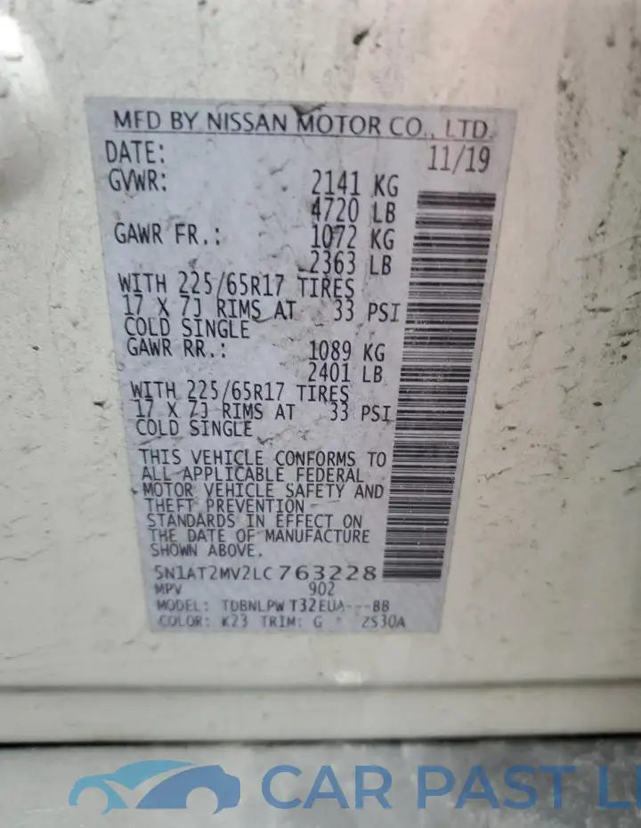 5N1AT2MV2LC763228# 13