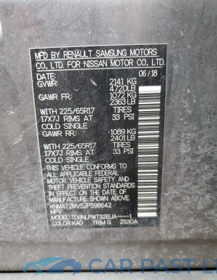 KNMAT2MV5JP598642# 14