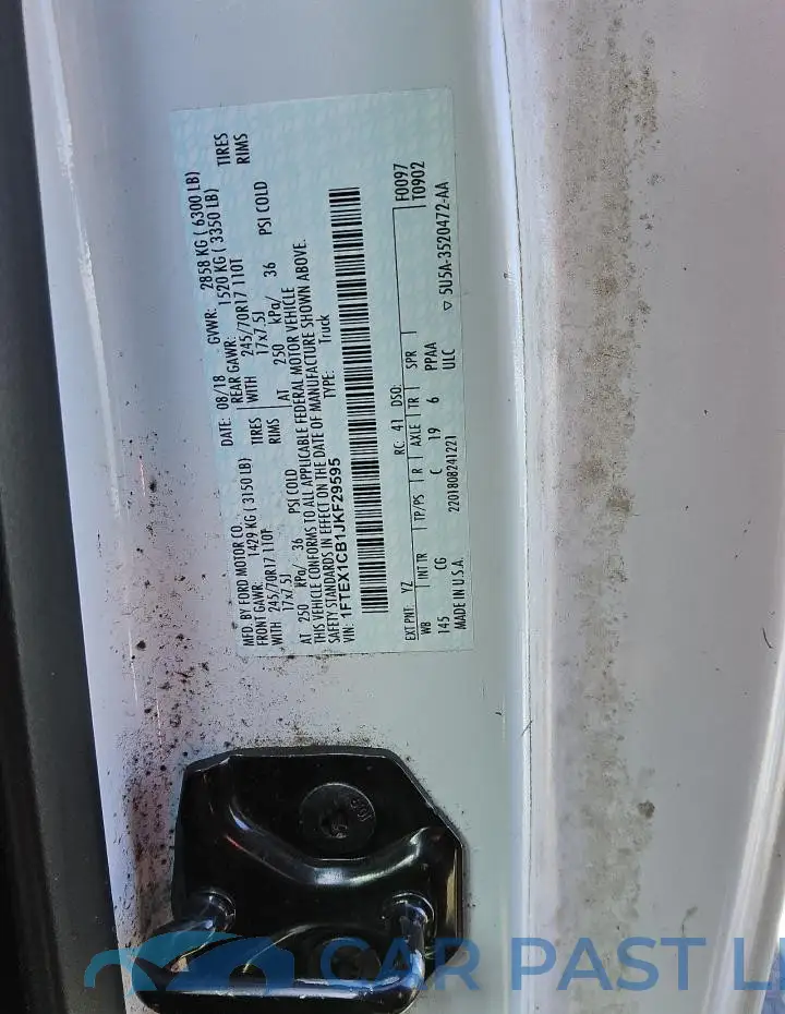 1FTEX1CB1JKF29595# 12