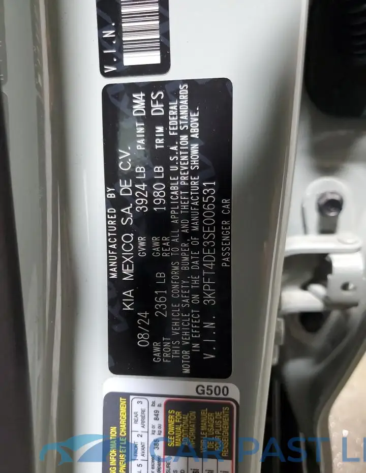 3KPFT4DE3SE006531# 12