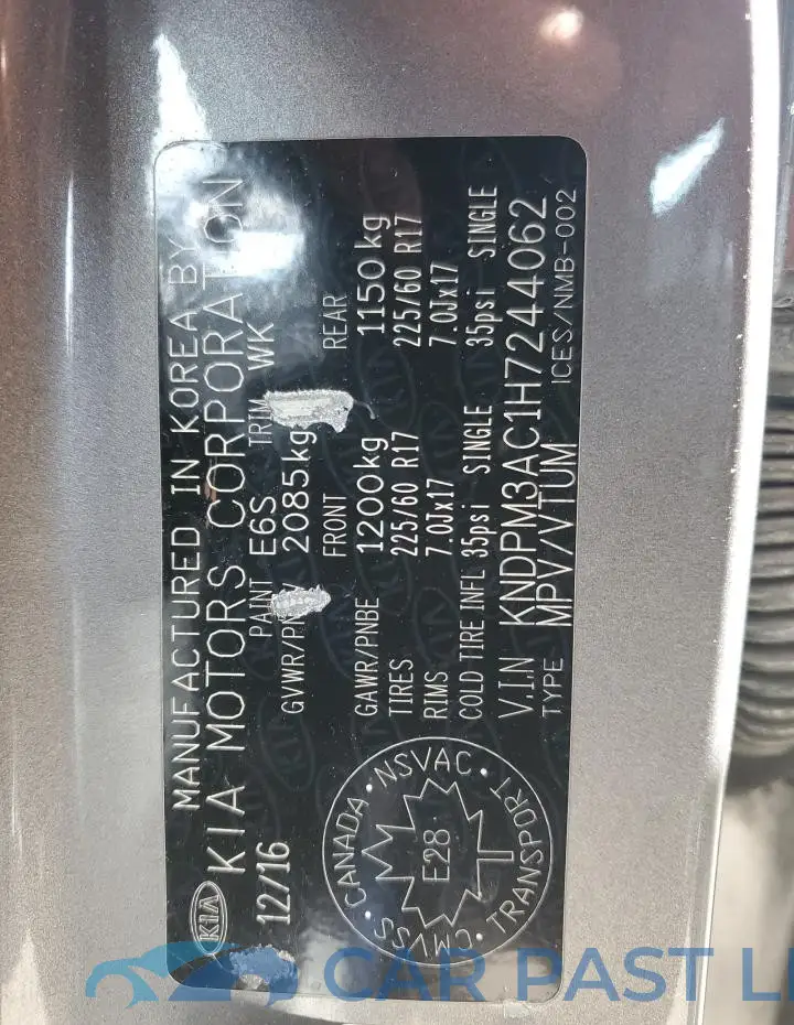 KNDPM3AC1H7244062# 14