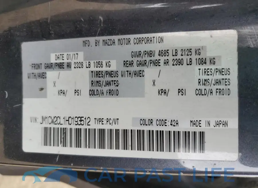 JM1CW2CL1H0193512# 13