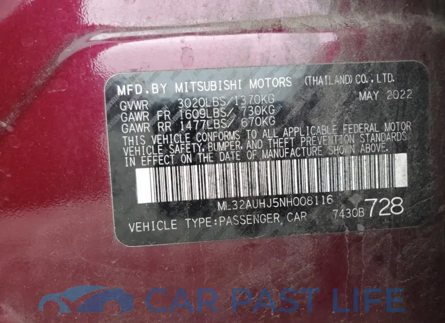 ML32AUHJ5NH008116# 12
