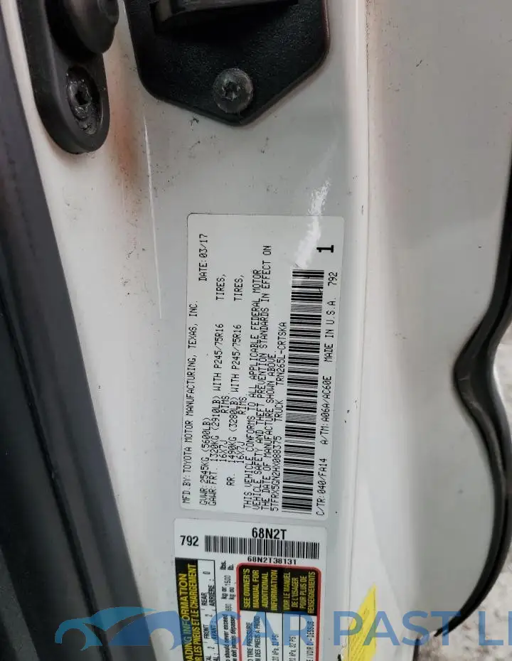 5TFRX5GN2HX088375# 12
