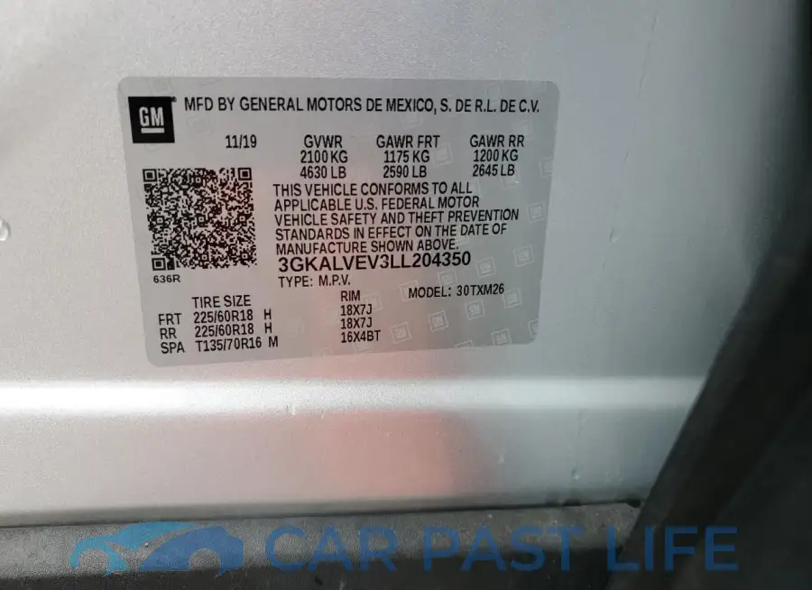 3GKALVEV3LL204350# 13