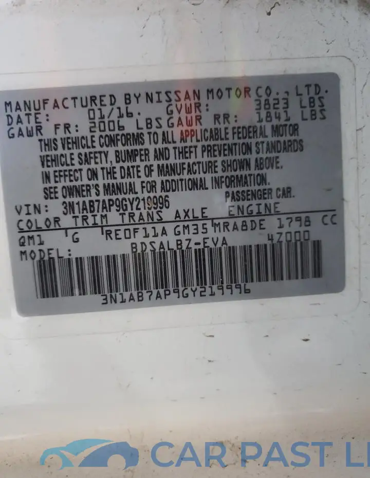 3N1AB7AP9GY219996# 12