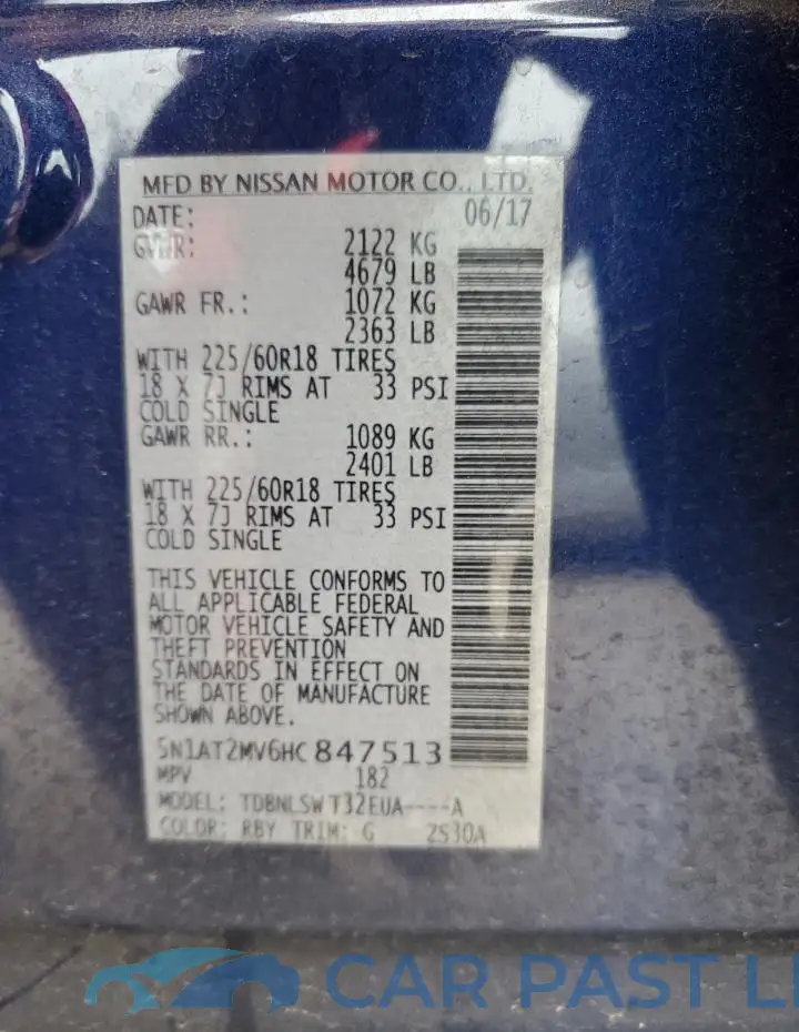 5N1AT2MV6HC847513# 13