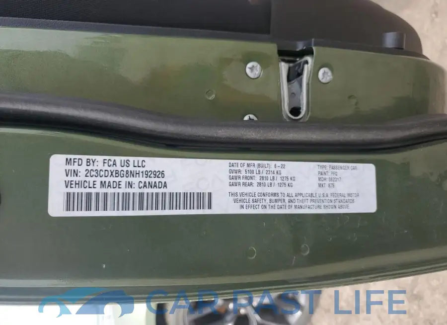 2C3CDXBG8NH192926# 13