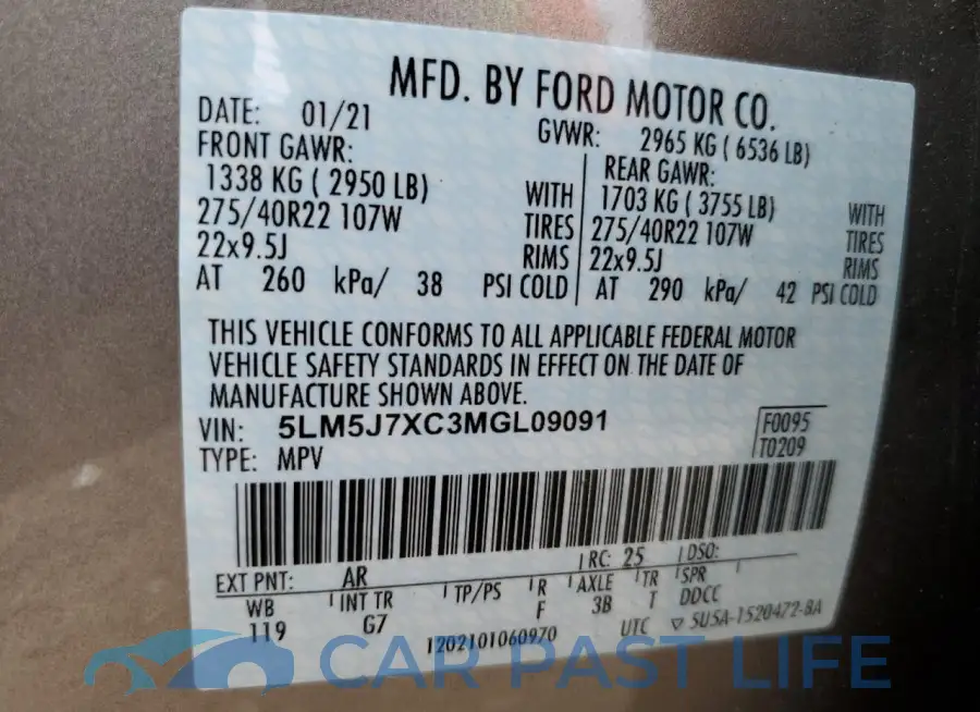 5LM5J7XC3MGL09091# 14