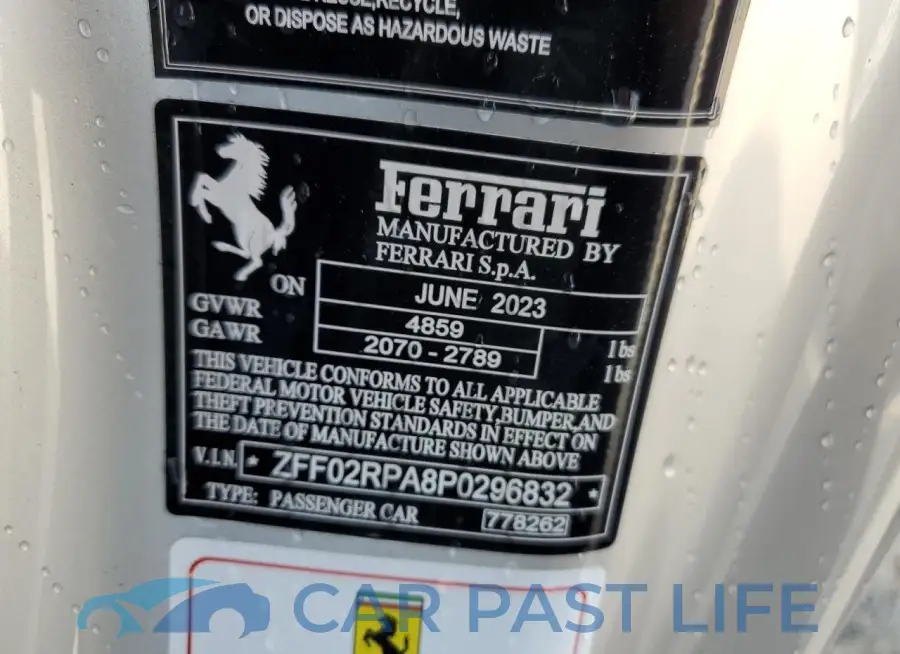 ZFF02RPA8P0296832# 12