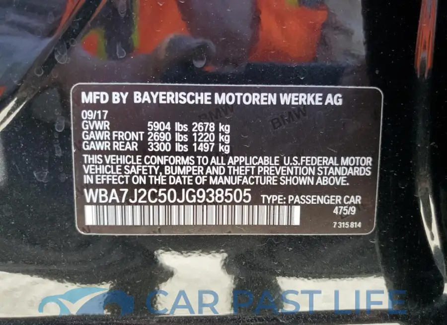 WBA7J2C50JG938505# 12