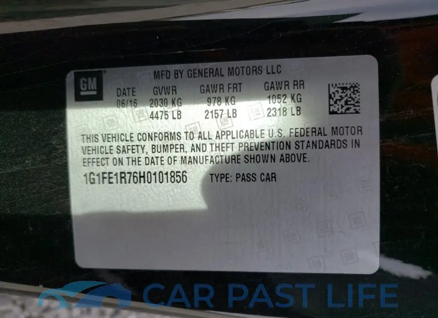 1G1FE1R76H0101856# 12