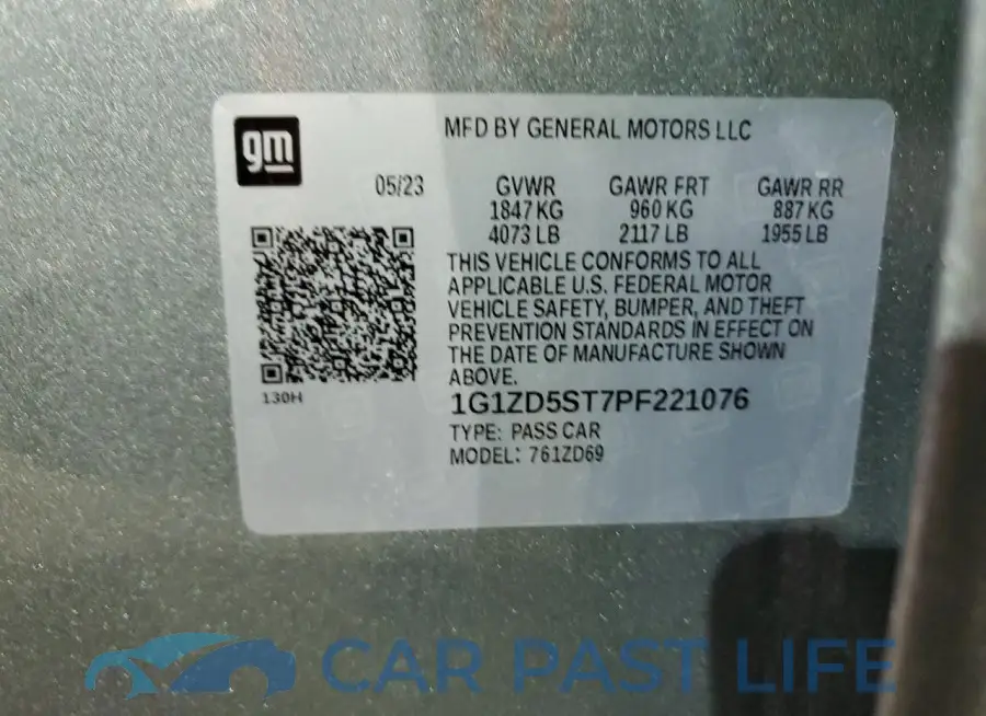 1G1ZD5ST7PF221076# 13