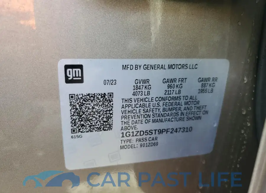 1G1ZD5ST9PF247310# 12