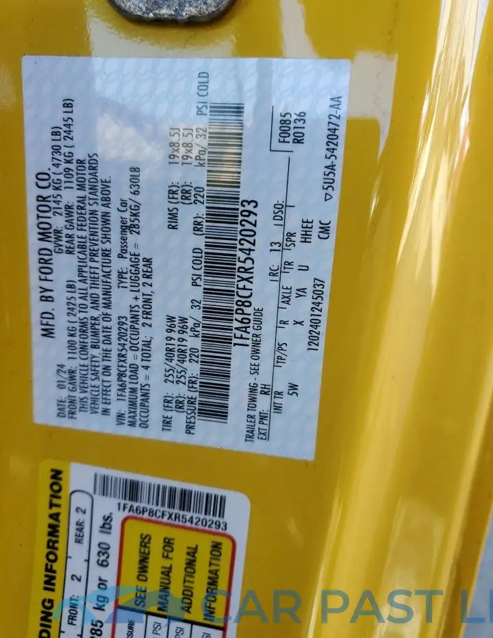 1FA6P8CFXR5420293# 13