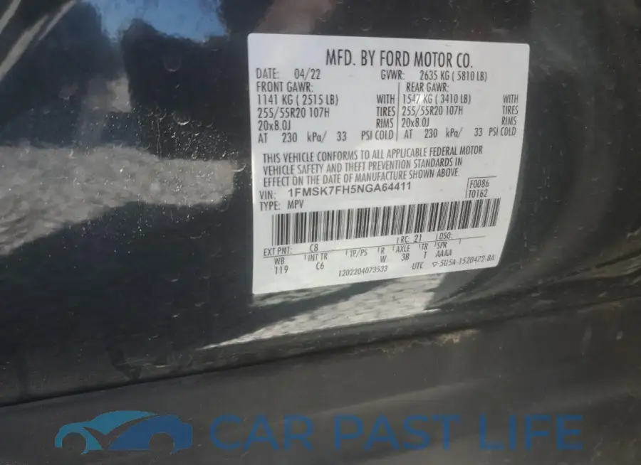 1FMSK7FH5NGA64411# 13