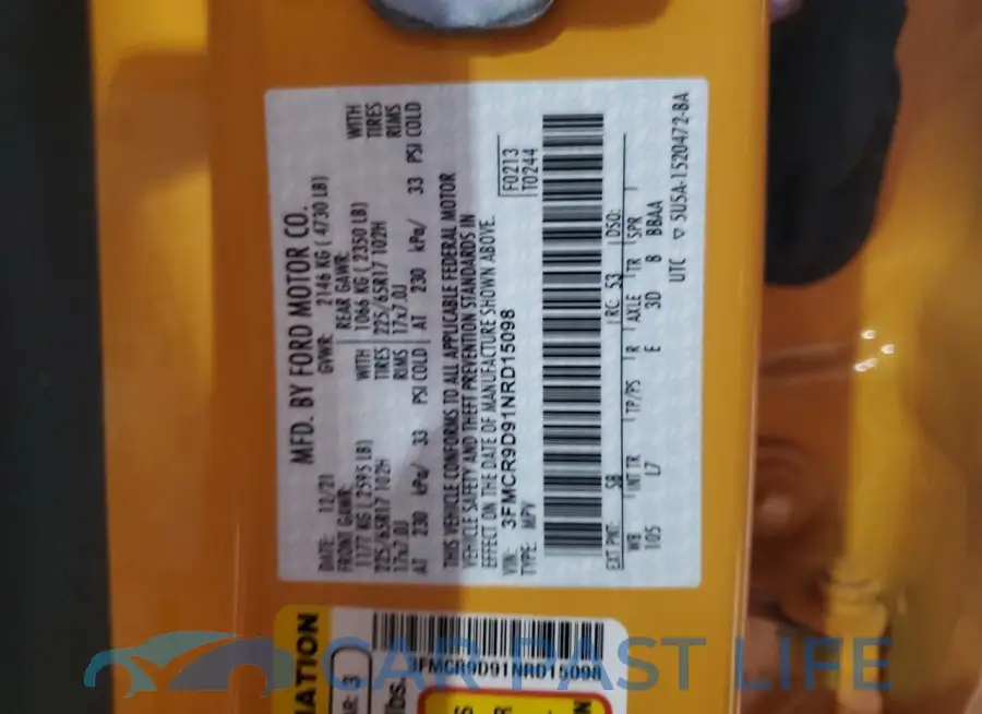 3FMCR9D91NRD15098# 13