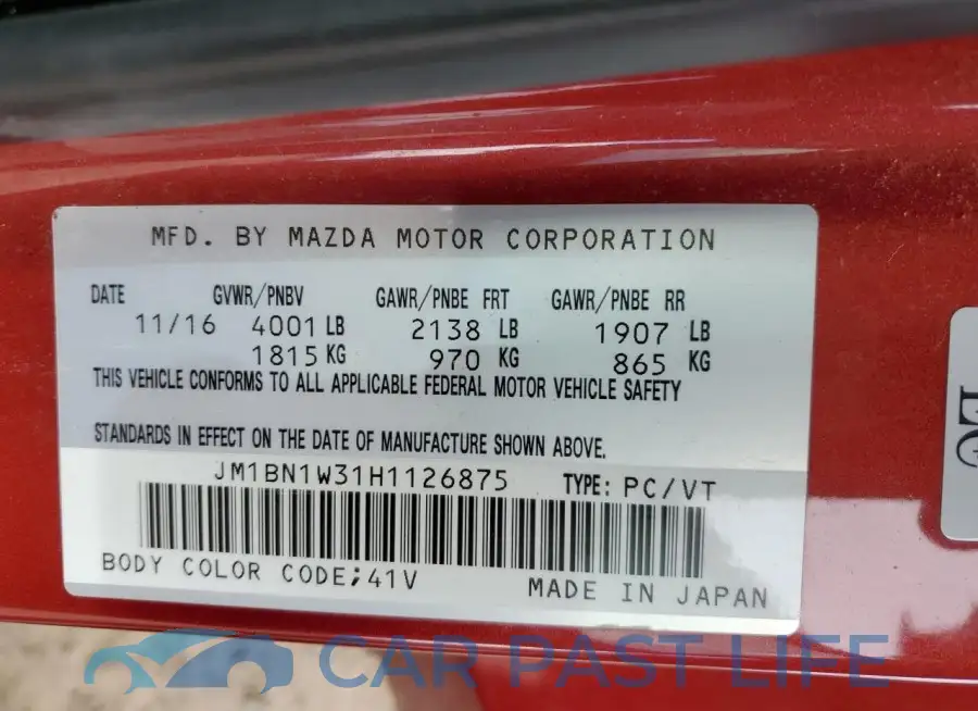 JM1BN1W31H1126875# 13