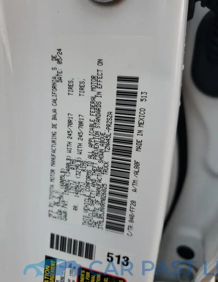 3TMLB5JNXRM026825# 12