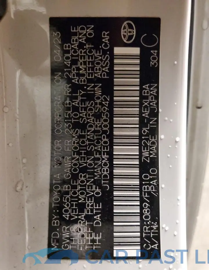 JTDBCMFE0PJ005942# 13